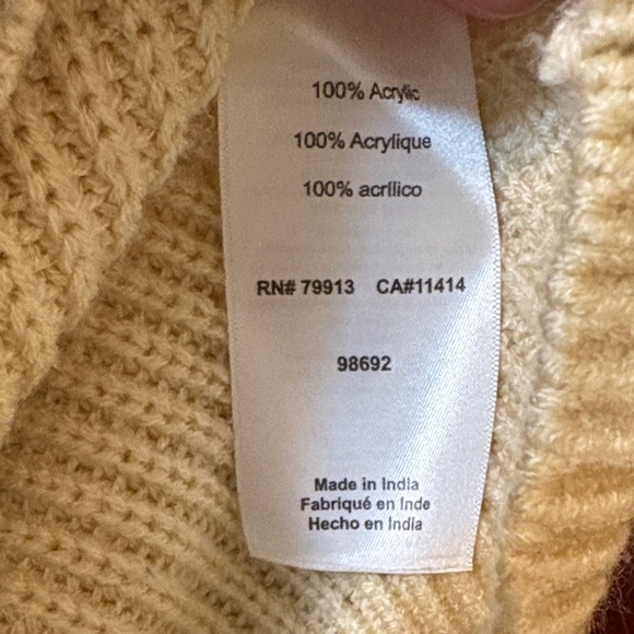 Motherhood Maternity Cream Crew Neck Knit Sweater Size Small - Picture 5 of 9